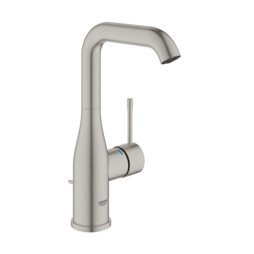 Grohe Essence Tek Kumandalı Lavabo Bataryası L Boy Sifon Kumandalı SuperSteel