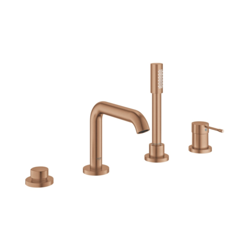 Grohe Essence Dört Delikli Brushed Warm Sunset Küvet Bataryası
