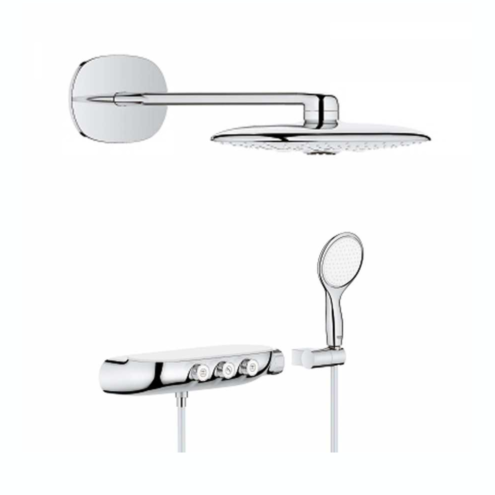 Grohe Rainshower Smartcontrol Duo 360 Termostatik Yarı Ankastre Krom Duş Bataryası