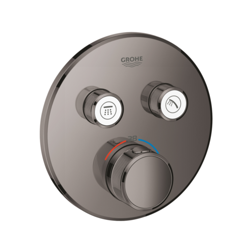 Grohe Grohtherm Smartcontrol Ankastre Termostatik Çift Valfli Hard Graphite Duş Bataryası
