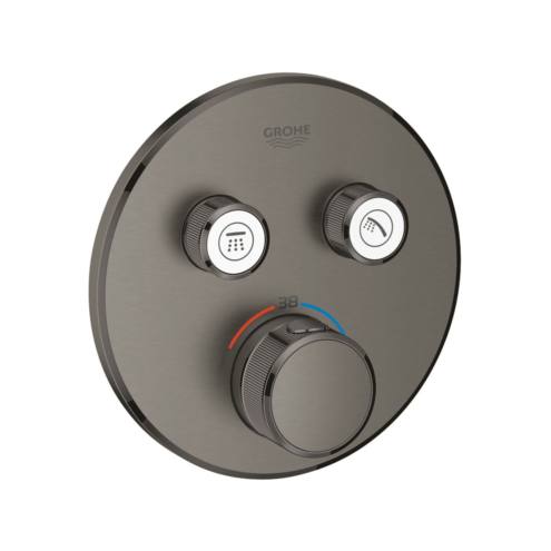 Grohe Grohtherm Smartcontrol Ankastre Termostatik Çift Valfli Brushed Hard Graphite Banyo Bataryası