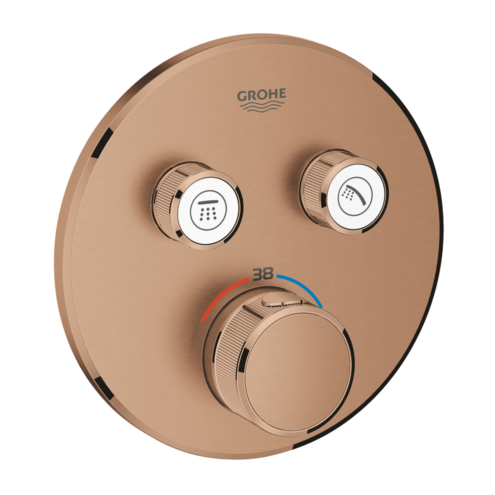 Grohe Grohtherm Smartcontrol Ankastre Termostatik Çift Valfli Brushed Warm Sunset Banyo Bataryası