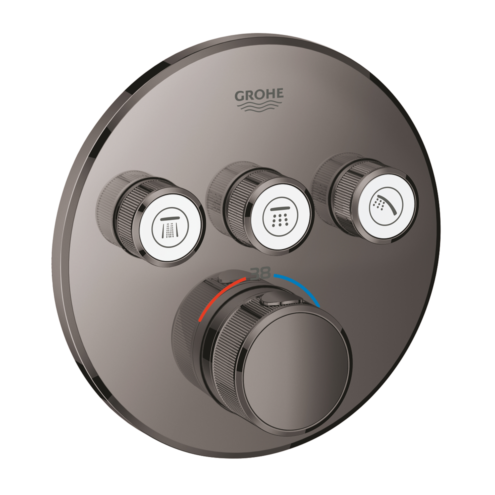 Grohe Grohtherm Smartcontrol Ankastre Termostatik Üç Valfli Hard Graphite Banyo Bataryası