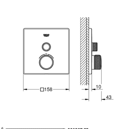 Grohe Grohtherm Smartcontrol Akış Kontrollü Ankastre Termostatik Paslanmaz Çelik Duş Bataryası
