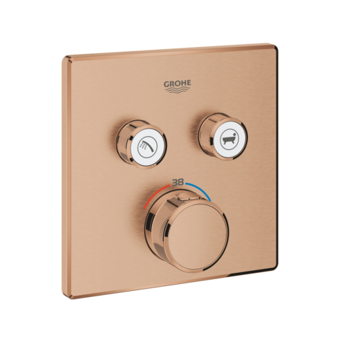 Grohe Grohtherm Smartcontrol Çift Valfli Akış Kontrollü Ankastre Termostatik Brushed Warm Sunset Duş Bataryası