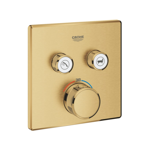 Grohe Grohtherm Smartcontrol Çift Valfli Akış Kontrollü Ankastre Termostatik Brushed Cool Sunrise Banyo Bataryası