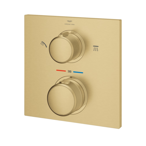 Grohe Allure İki Yönlü Ankastre Termostatik Brushed Cool Sunrise Banyo ve Duş Bataryası