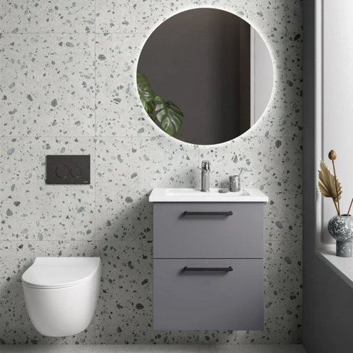 VitrA 60x60 cm Set6.0 Terrazzo Soft Gri Mat R10A7R Karo