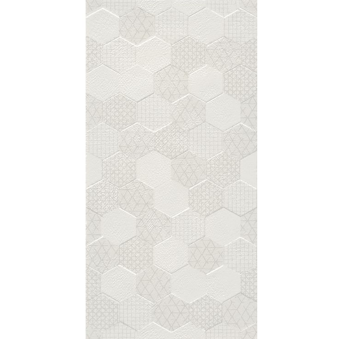 Çanakkale Seramik Grafen Rm-8297 Hexagon Beyaz 30x60 cm Duvar Karosu