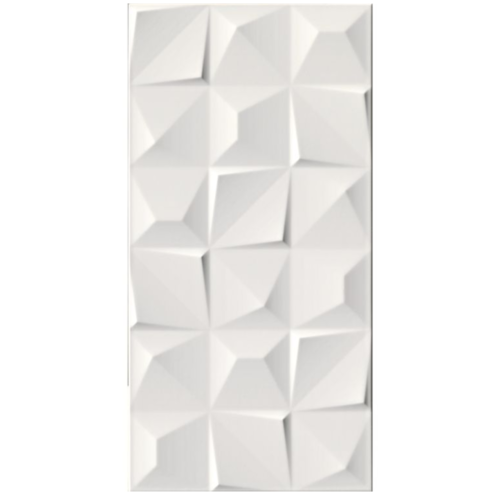 Çanakkale Seramik Natte Rp-8642 Natte Beyaz Prızma Dekor 30x60 cm Duvar Karosu