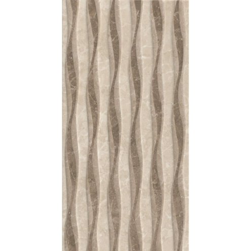 Çanakkale Seramik Alegra Rp-8875 Bej Kahve Dalga Dekor 30x60 cm Duvar Karosu