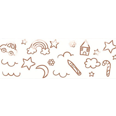 Çanakkale Seramik Miniatile 9889 Kids Joy Kırmızı 10x30 cm Duvar Karosu