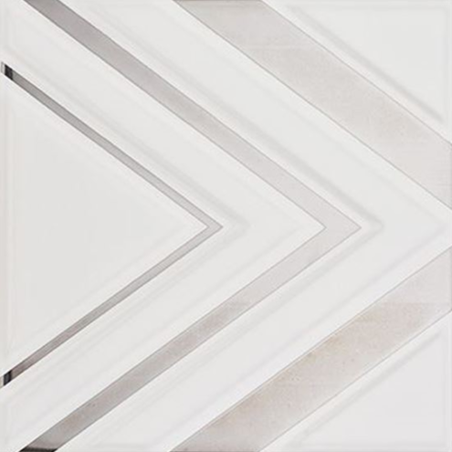 Çanakkale Seramik Formart Fa-1003 Vanity Beyaz Platin Dekor 20x20 cm Duvar Karosu