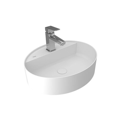 Kale SmartEdge 50 cm Mat Beyaz Tezgah Üstü Lavabo