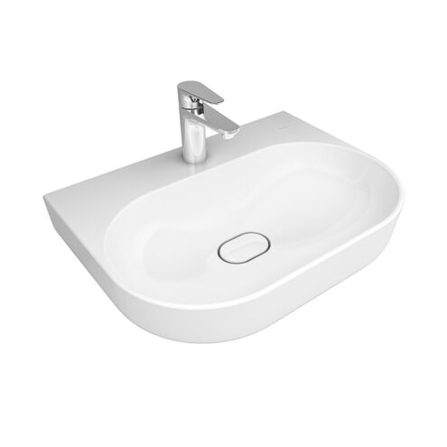 Kale Zero 2.0 60 cm Armatür Bantlı Beyaz Oval Tezgah Üzeri Lavabo