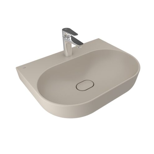 Kale Zero 2.0 60 cm Armatür Bantlı Mat Vizon Oval Tezgah Üzeri Lavabo