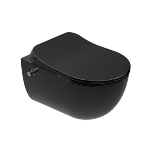 Kale Zero 2.0 Smart Sıcak ve Soğuk Entegre Taharet Musluklu Siyah Asma Klozet Seti