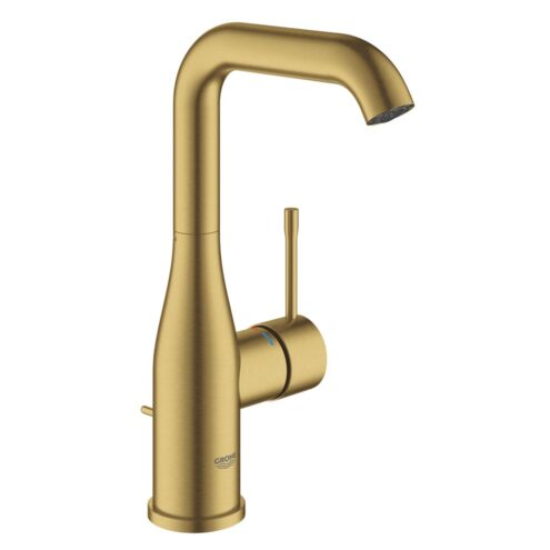Grohe Essence Tek Kumandalı Lavabo Bataryası L Boy Sifon Kumandalı Fırçalı Cool Sunrise