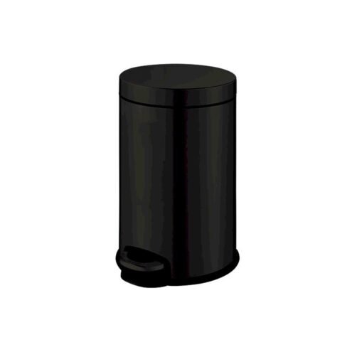 Bocchi 5 Lt Pedallı Mat Siyah Çöp Kovası