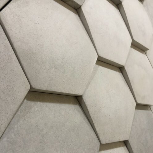 Dekozen 3D Hexagon 17x20 cm Soft El Yapımı Polimer Beton