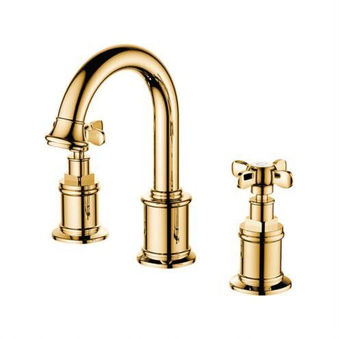 Kale Victorian Altın 3 Delikli Lavabo Bataryası