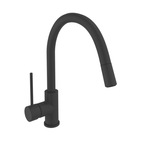 Kale Gastro Mat Siyah U Pull Down Mutfak Bataryası