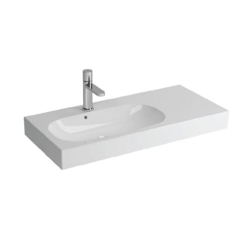 Newarc River 80 cm Mat Beyaz Etajerli Lavabo