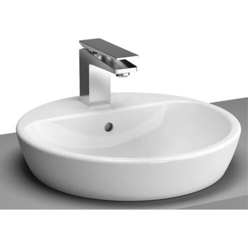 VitrA Metropole 45 cm Beyaz Yuvarlak Armatür Delikli Çanak Lavabo