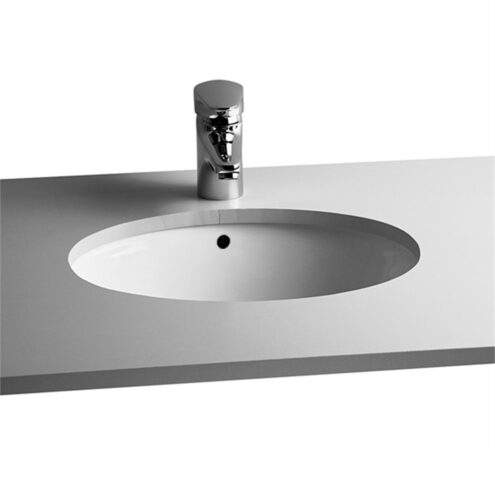 VitrA S20 Beyaz Lavabo, Kompakt, 50x42 cm Tek Armatür Delikli, Su Taşma Delikli