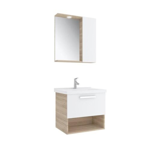 Kale Trevi 65 cm Beyaz-Meşe Banyo Dolabı (Outlet)