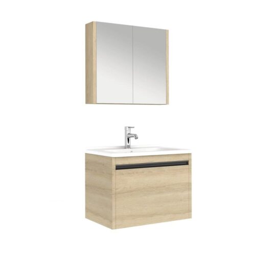 Kale Vista 80 cm Koyu Meşe Banyo Dolabı