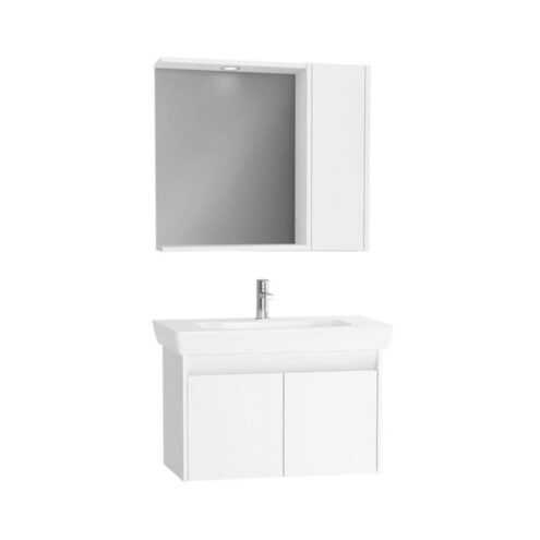 Vitra Step Demonte Set 85 cm Kapaklı Parlak Beyaz Banyo Dolabı
