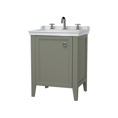 VitrA Valarte 65 cm Mat Gri Sol Kapaklı Lavabo Alt Dolabı