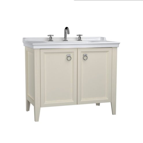 VitrA Valarte 100 cm Mat Fildişi Kapaklı Lavabo Alt Dolabı