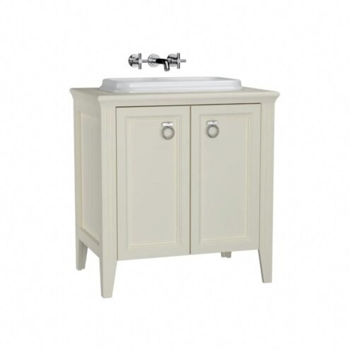 VitrA Valarte 80 cm Mat Fildişi Kapaklı Lavabo Alt Dolabı