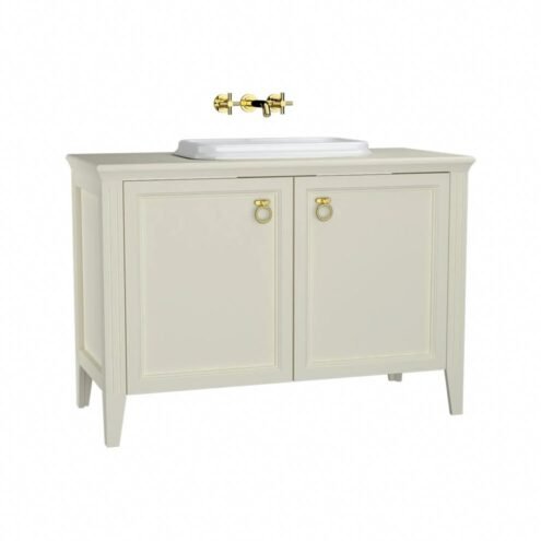 VitrA Valarte 120 cm Mat Fildişi Kapaklı Lavabo Alt Dolabı