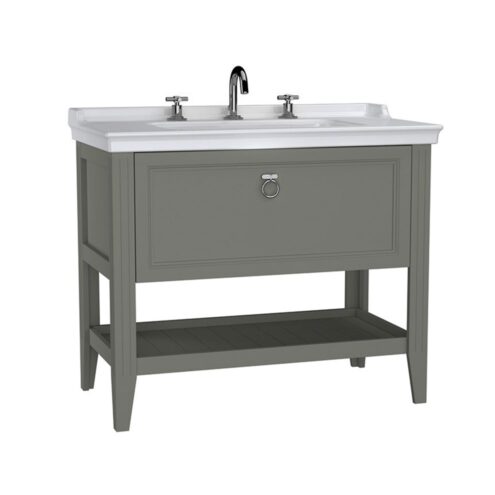 VitrA Valarte 100 cm Mat Gri Lavabo Alt Dolabı