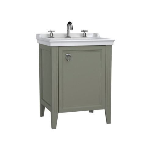 VitrA Valarte 65 cm Mat Gri Sağ Kapaklı Lavabo Alt Dolabı
