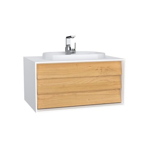 VitrA Frame 80 cm Dore Meşe Lavabo Alt Dolabı