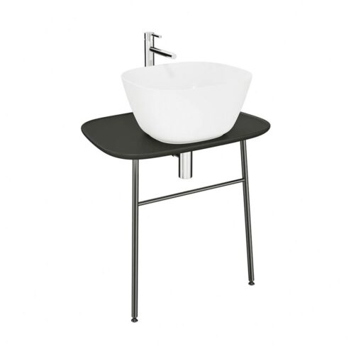 VitrA Plural 70 cm Mat Siyah Alçak Asma Lavabo Alt Dolabı