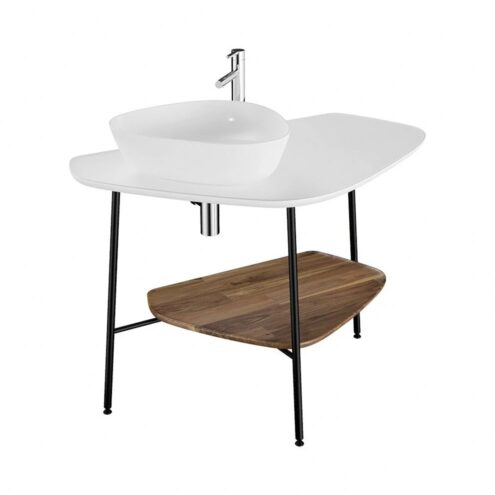 VitrA Plural 100 cm Mat Beyaz Sol Seramik Tezgah