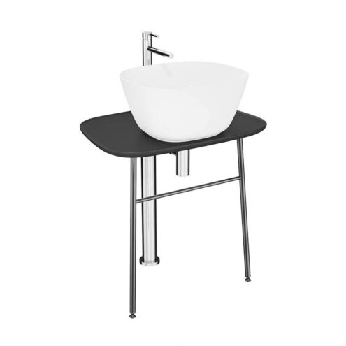 VitrA Plural 70 cm Mat Siyah Alçak Lavabo Alt Dolabı