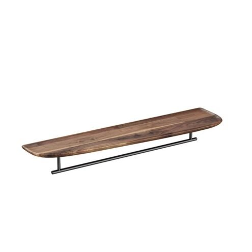 VitrA Plural 75 cm Koyu Meşe Metal Havluluklu Sol Uzun Raf