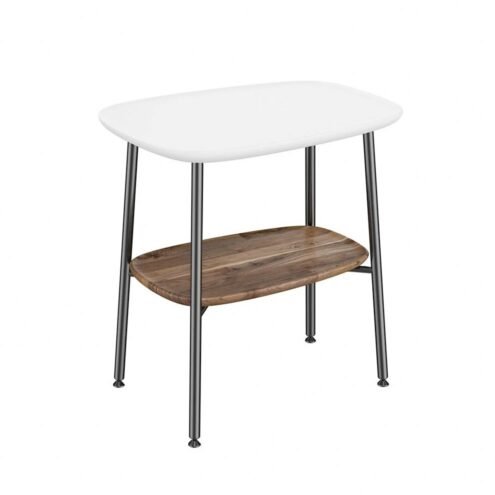 VitrA Plural 55 cm Beyaz & Koyu Meşe Küçük Masa