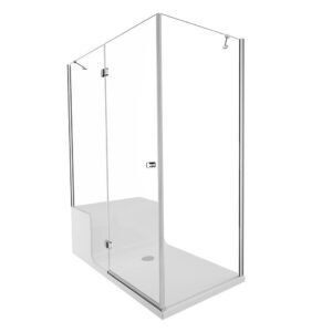 VitrA Roomy Neo 150x80 cm Beyaz Panelli Tekneli Sol Kompakt Duş Ünitesi