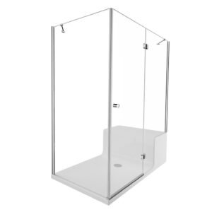 VitrA Roomy Neo 150x90 cm Beyaz Panelli Tekneli Sağ Kompakt Duş Ünitesi