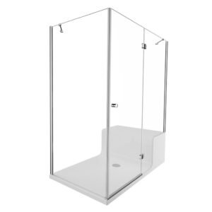 VitrA Roomy Neo 150x90 cm Beyaz Panelli Tekneli Ve Kapaklı Sağ Kompakt Duş Ünitesi