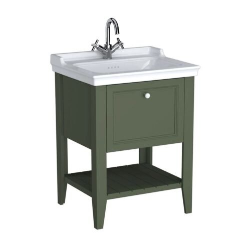 VitrA Valarte Neo 65 cm Retro Yeşil Çekmeceli Lavabo Alt Dolabı