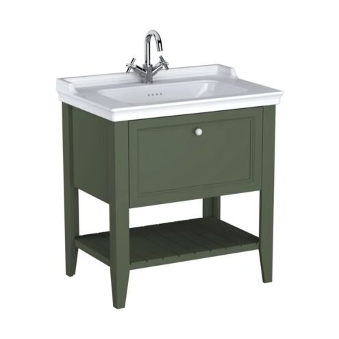 VitrA Valarte Neo 80 cm Retro Yeşil Çekmeceli Lavabo Alt Dolabı