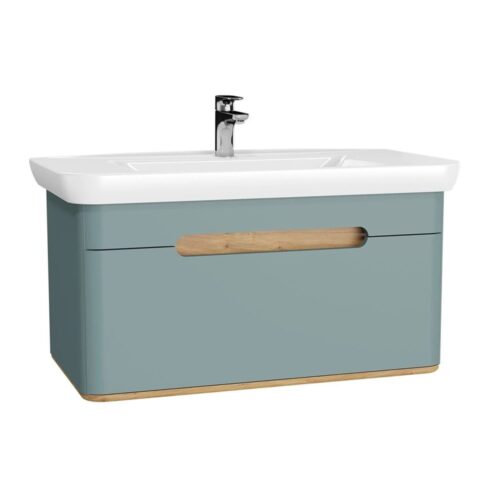VitrA Sento 100 cm Mat Fiyord Yeşili Çekmeceli Lavabo Alt Dolabı